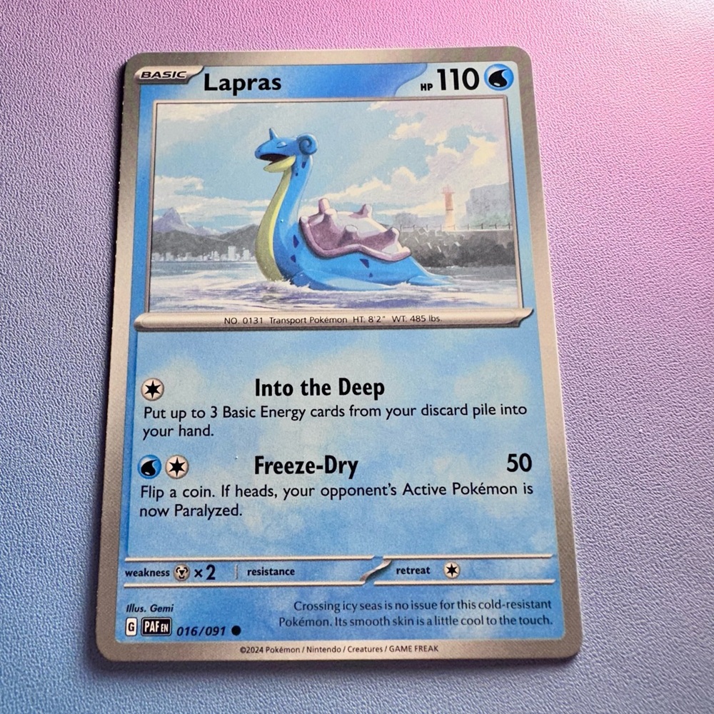 lapras (016/091) - common — pokémon: paldean fates